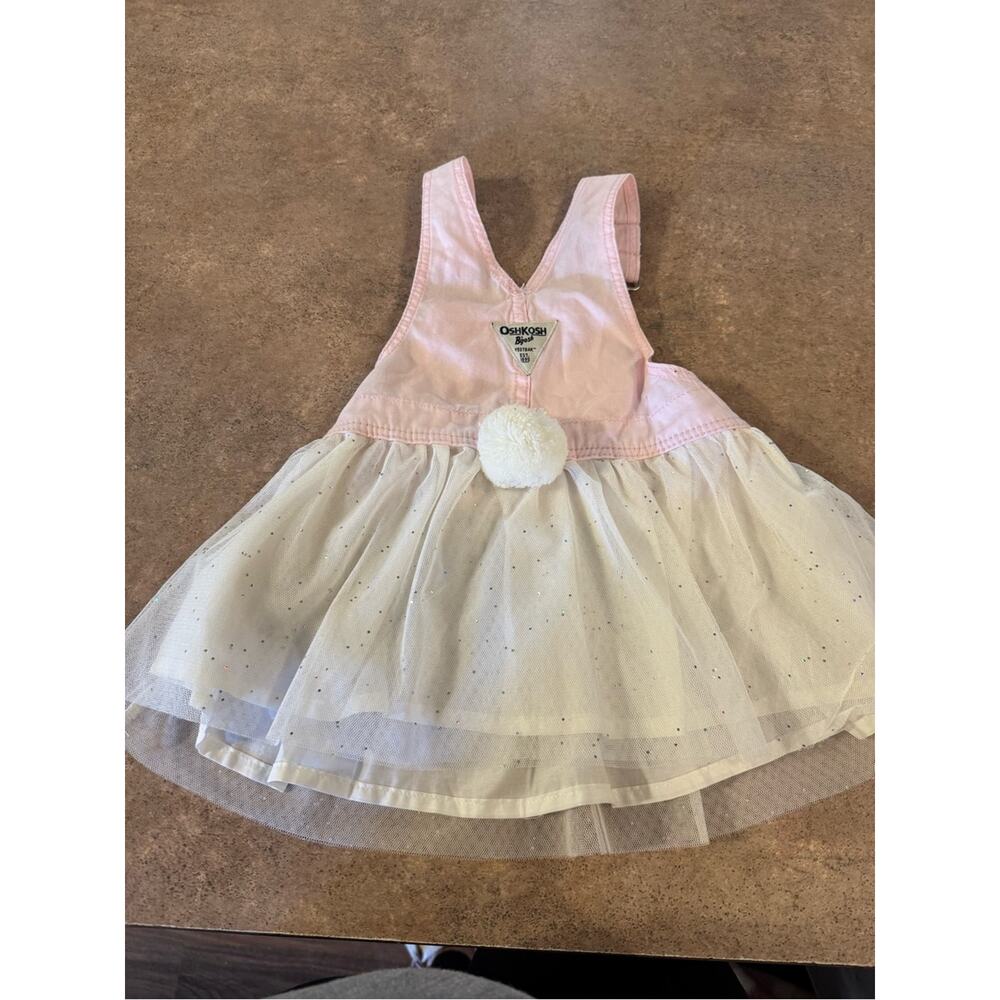 OshKosh B'gosh Pink Bunny Tulle Overall Skirt Size 12M - Picture 7 of 7